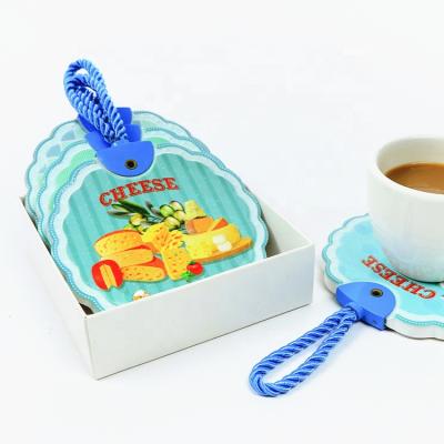 China Viable Custom Round Rope Coasters Coffee Tea Coffee Tea Flower Shape OEM Ceramic Cup Mats And Pads For Kitchen Table Desk Wholesale for sale