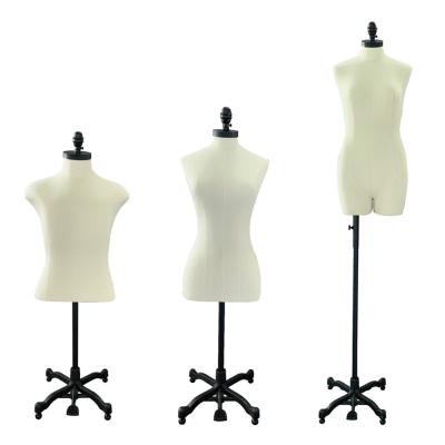 China Other Wholesale Adjustable Height Adjustable Stand Body Boutique Costume Mannequin Male Female Torso With Base for sale