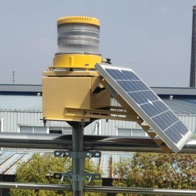 China Red Led Solar Telecom Tower Medium Intensity For Telecom Tower Building Aviation Solar Obstruction Light for sale