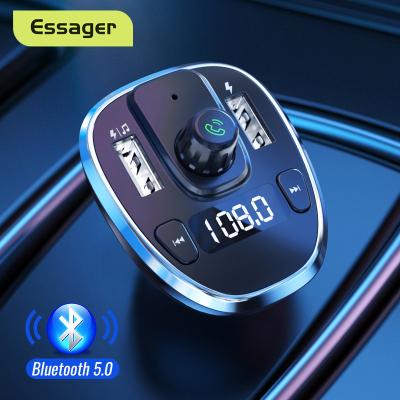 China Handfree Screen Display USB Car Charger For iPhone Xiaomi MI FM Transmitter BT MP3 Player Car Kit Fast Mobile Phone Charger for sale