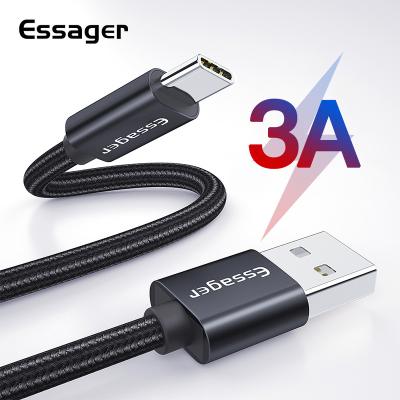 China Alloy Connector USB Type C Cable 3A USB C Fast Charging Cord For Samsung S30 Xiaomi Oneplus Huawei Fast Charger Nylon Braid Cables for sale