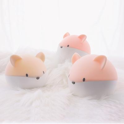 China Rechargeable Room Mouse Led Lamp Nursery Touch Sensor Silicone Night Light for sale