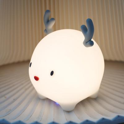 China Room Child Bedside Dimmable Silicone Bear Shape Rechargeable Soft Touch Control Night Light for sale