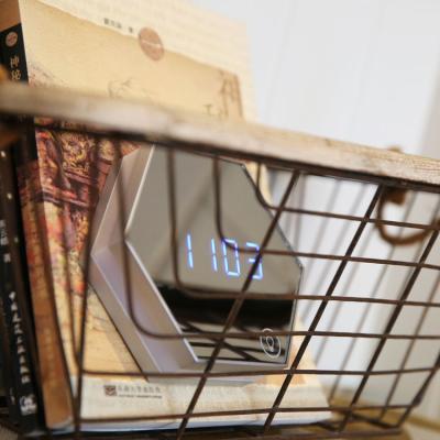 China Multifunctional Antique Style Makeup Portable Mirror Clock Led Digital Table Time Alarm Clock for sale