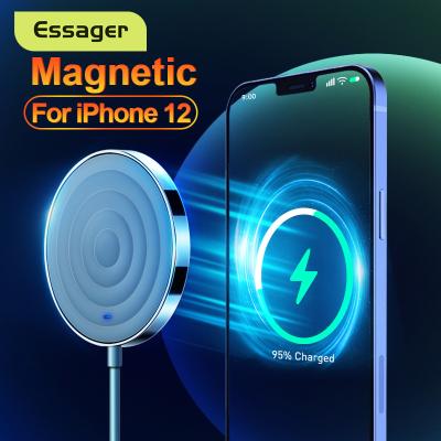 China With Magnetic Charging Indicator 15W QI Wireless Charger For iPhone 12 Pro Max Mini Induction Fast Magic Magsafing Pad Wireless Charging Adapter for sale