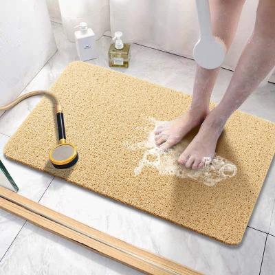 China Non Slip Sustainable Comfort Bathtub Mats With Drain PVC Loofah Bathroom Mats For Wet Areas Quick Drying for sale