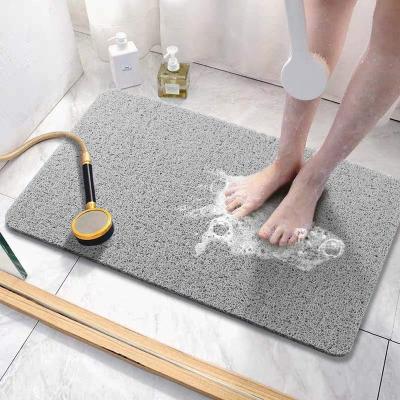 China Wholesale Sustainable Non Slip Comfort Tub Mats With Drain PVC Loofah Bathroom Mats For Bathroom for sale