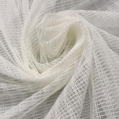 China Dubai Best Selling Breathable Popular Turkish Curtain Yarn Dyed Sheer Fabric Voile for sale