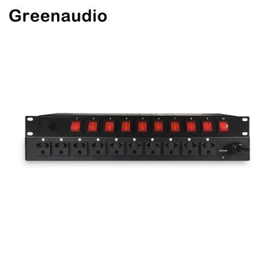 China GAX-1016 Professional 10 Channel High Power Equipment Power Supply Controller Independent Air Switch Power Sequencer en venta