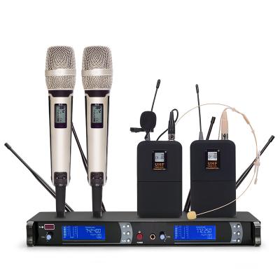 China GAW-9000 Top selling in Ablibaba microphone wireless professional uhf True Diversity wireless microphone en venta