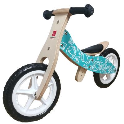 China Ride On Toy 12 Inch Wooden Balance Bike Cheap Kids Bike Outdoor Wooden Toy for sale