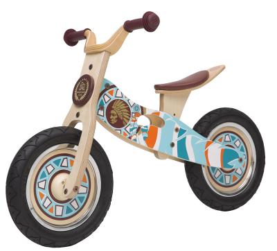 China Ride On Toy New Arrival Children Wooden Balance Bike Wooden Bike Green Bicycle for sale