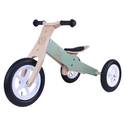 China Wooden Ride-in-1 Balance Bike 2-in-1 Wooden Balance Tricycle Children's Ability Train On Toy for sale