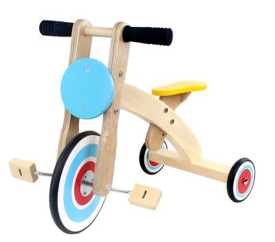 China Ride on Toy Cute Wooden Children Tricycle with Pedals for Kids Walking Training for sale