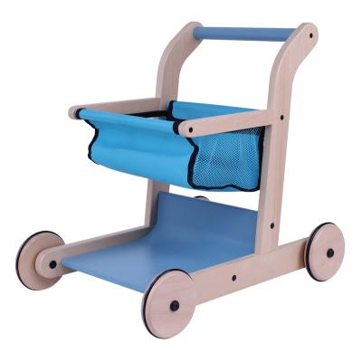 China Learn Doll Pram Wooden Walking Caddy For Baby Walking Study for sale