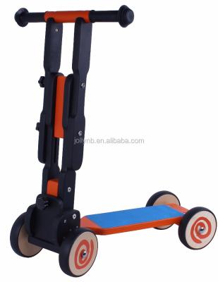 China EVA Wholesale Wooden Children Foot Scooter with 4 Wheels for Walking and Running for sale