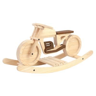 China Ride on the Toy Wooden Rocking Motorcycle for sale