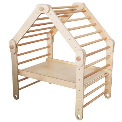 China Wholesale Playground Factory 2+ Indoor Play Gym Wooden Indoor Play Gym With Bed for sale