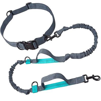 China Reflective Dog Free Leash Handrails Pet Traction Rope Adjustable Polyester Multifunctional Walking Leash Reflective Material for sale