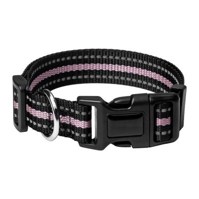 China Custom OEM Reflective Dog Lead Logo Nylon Mesh Security Soft Collar for sale