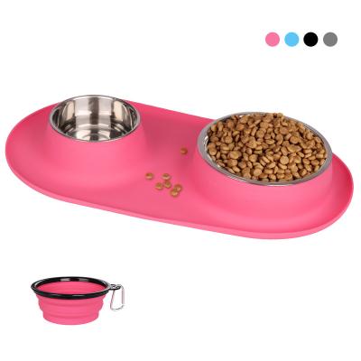 China Travel Non-automatic Pet Portable Set Dog Bowl For Pets for sale