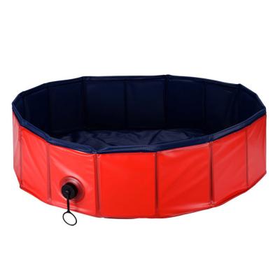 China Stocked Outdoor Plastic Foldable Inflatable Dog Pool for sale