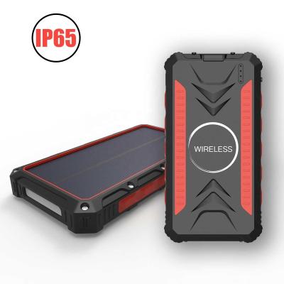 China Hot Selling Wireless and Solar Power Bank 20000 Mah Portable Outdoor Power Bank Rechargeable Battery Solar Power Bank for Smartphone for sale