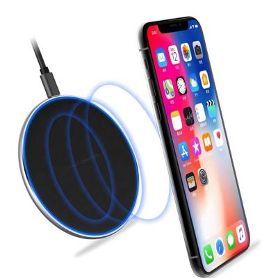 China Mobile Phone CE Certified Pad 10w USB Qi Fast Wireless Charging Wireless Charger for iphone 12 11 pro X Samsung s20 s9 max wireless charger for sale