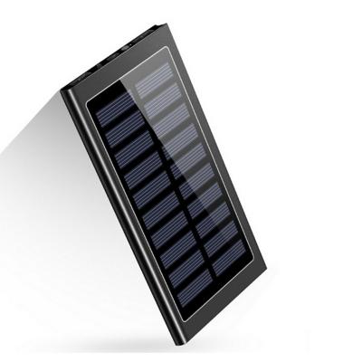 China High quality solar power bank aluminum casing dual usb super slim solar powerbank 20000mah for sale