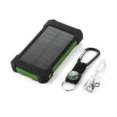 China Portable Solar Power Bank Backup Solar Power Bank Waterproof 10000 mAh Battery Charger For Mobile Phone Solar Powerbank for sale