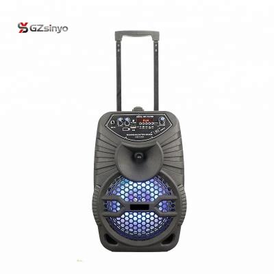 China 2018 Cheap Portable Radio 8inch Home Party BT Trolley Speaker With Microphone for sale