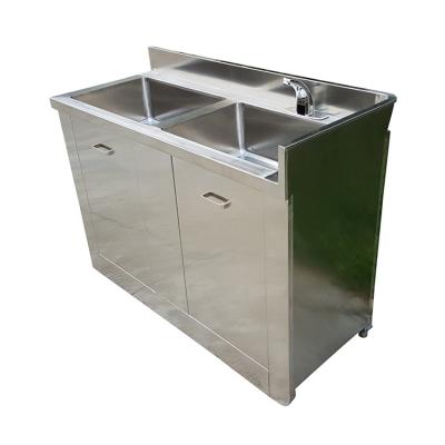 China With Faucet Industrial Single Bowl Kitchen Sink Commercial Stainless Steel Single Bowl Sink With Rack for sale