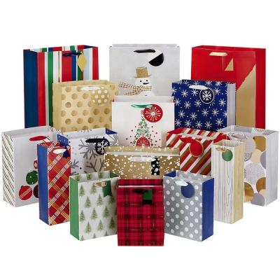 China Professional Supplier Style Logo Print Custom Small Gift Store Regular Paper Bag Recyclable With Ribbon for sale