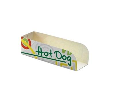 China Wholesale Food Grade Recyclable Kraft Corrugated Tray Cardboard Custom Printed Paper Hot Dog Box for sale