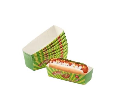 China Full Recyclable CYMK/Pantone Custom Logo Printing Kraft Corrugated Paper Cardboard Hot Dog Box for sale