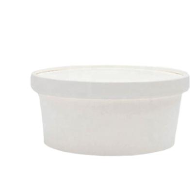 China Disposable Whosale Biodegradable Food Grade 12oz White Paper Soup Cup Bowl Price for sale