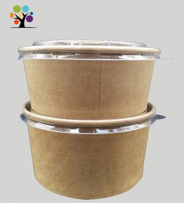 China Recycled Materials 32oz Soup Wrapping Paper Noodle Bowl Disposable Food Paper Package Hot Bowl for sale