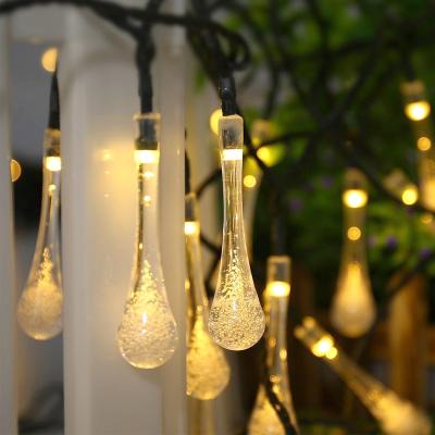 China Garden Water Drop Mode 50 LED Waterproof Solar Electric Fairy Lights for Lawn, Home, Garden, Party Decoration Solar String Light for sale