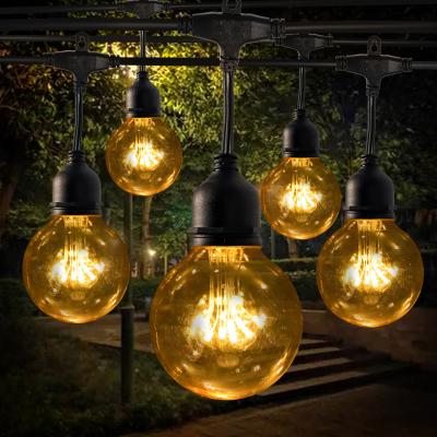 China G40 25FT 50FT 100FT Garden Globe LED Ferry String Lights for Wedding Party Patio Garden Decor Christmas Outdoor Bulbs Light for sale