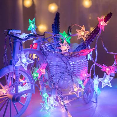 China Star 6M 40LEDs Wedding Type Star Light Decorative LED Light Fiber Optic String Battery Part USB Decorative Led Star Lights for sale