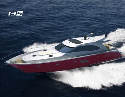 China Diesel Engine FRP Fiberglass Sport Motor Yachts / 70 Feet High Speed Boat for sale