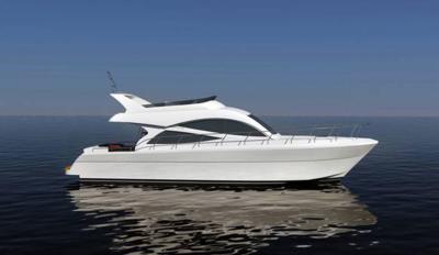 China 1000 Liter Fuel 45 Feet Sport Motor Yachts With High Class Interior Decoration for sale