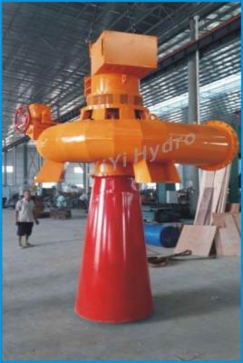 China Micro Tubular Turbine Generator , Honrizontal Water Wheel Generator with Stailess Steel 75KW for sale