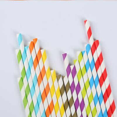 China Biodegradable Fast Delivery High Quality Disposable Food Grade Boba Sharp or Flat End 6mm Paper Drinking Straw for sale