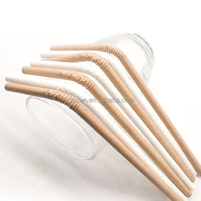 China New Arrival Disposable Eco-Friendly U Shaped Straw Disposable Degradable Curvy Paper Straws for sale