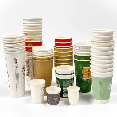 China Disposable Custom Take Away Reusable Cup Disposable Single Wall White Paper Insulated Coffee Cups With Sleeves for sale