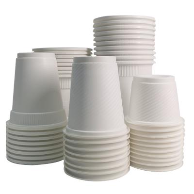 China Biodegradable Disposable Eco-friendly PLA Coated Drinking Cups Cornstarch Biodegradable Cup For Hot Beverage for sale