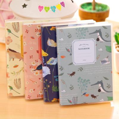 China School Supplies Softcover Kawaii PVC Notebook Diary Book A6 Cute Painting Animal Archives for sale