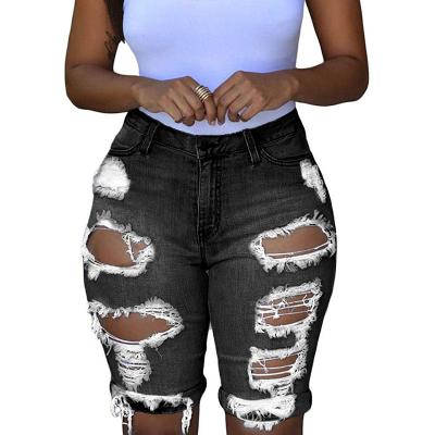 China Women's Summer Jeans Viable Stylish Women's Clothing Plus Size High Waisted Outfits Sexy Ripped Washable Pants For Women for sale