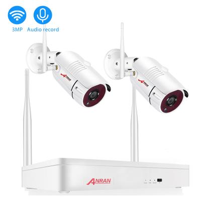 China Wireless Integrated Siren ANRAN 4CH 1080P NVR Seguridad Security Camera Set 3MP Outdoor CCTV Video Surveillance System for sale